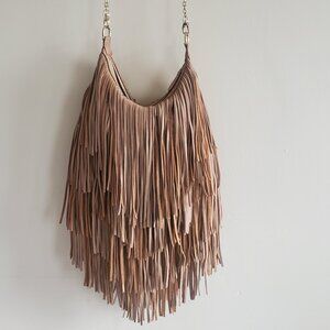 Monserat De Lucca fringe hobo shoulder crossbody bag Festival